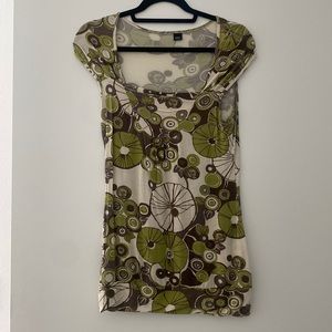 Women Tank Tops Swing Floral Print Casual Sleeveless Esprit